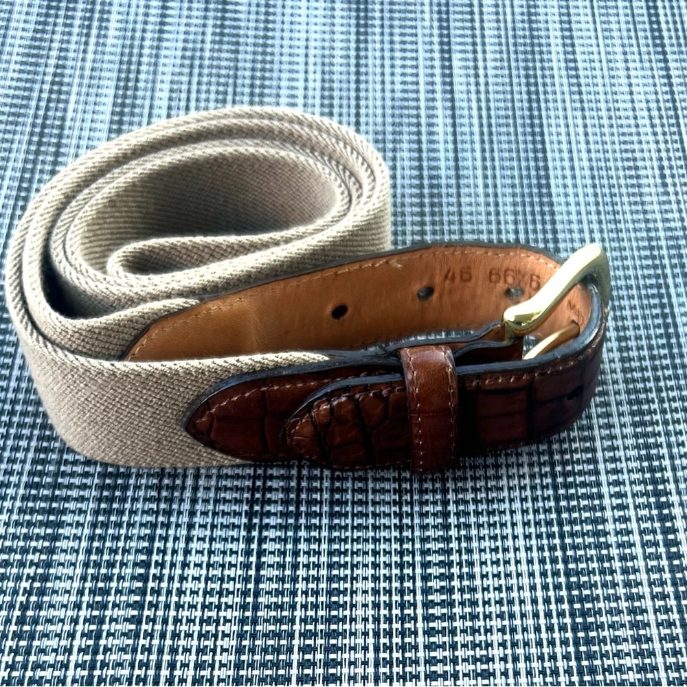 Orvis Canvas & Leather Belt Great Condition